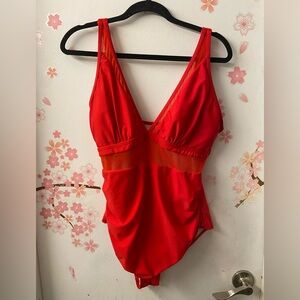 Red One-Piece Swimsuit